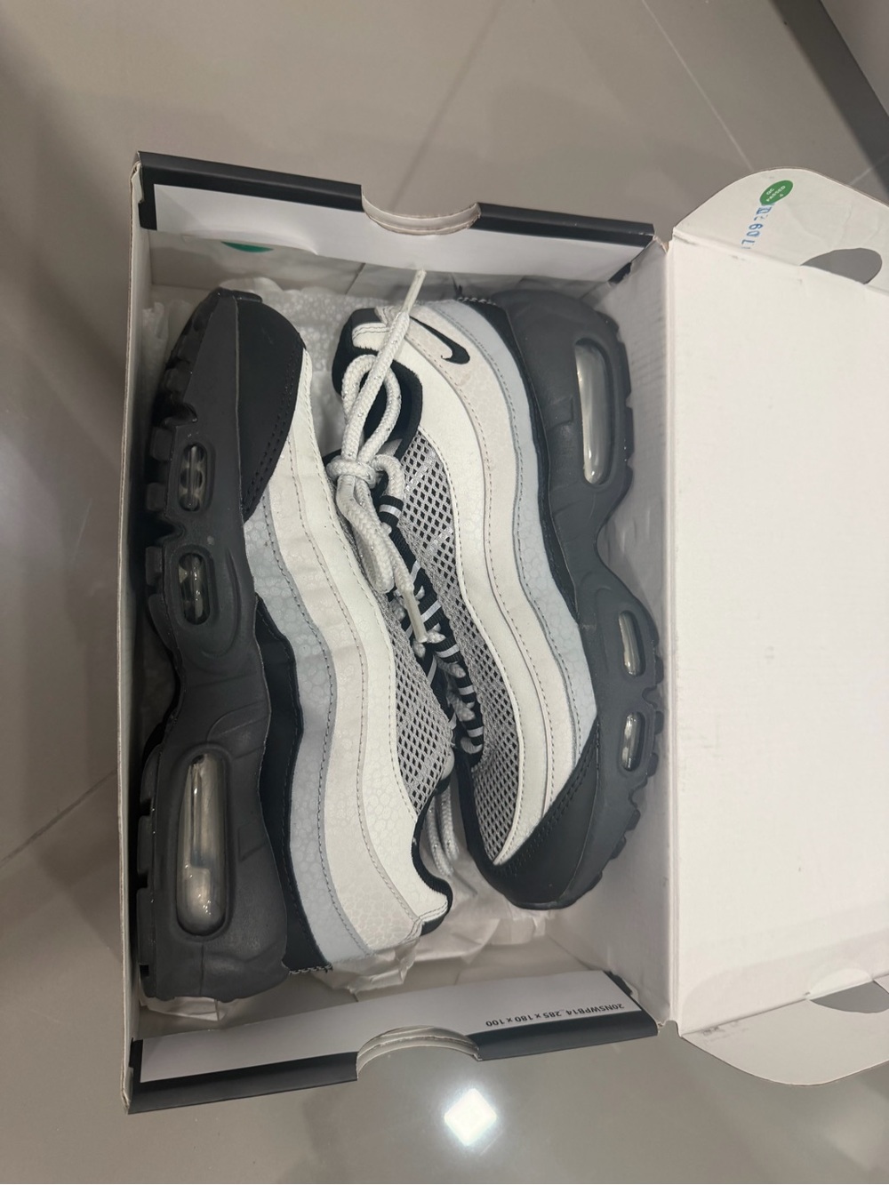 Nike Black and White Mesh Air Max Sneakers - Picture 9 of 11